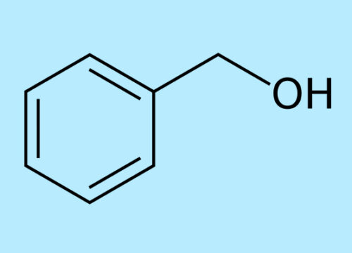 Molekul Benzyl Alcohol dalam Larutan